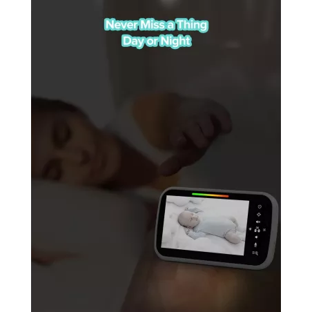 Babyphone Vidéo 5 UKSUP: Vision Nocturne, Communication Bidirectionnelle, Longue Autonomie & Berceuses!