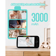 5” Video Baby Monitor with Camera 2 Way Talk & Night Vision