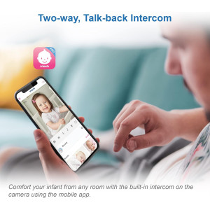 VTech RM9751 Wi-Fi Baby Camera, 1080p HD, Privacy Cover, Night Vision, Soothing Sounds, Two-Way Talk, Night Light
