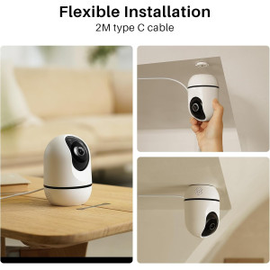 Keep your home safe with WUUK 4MP Indoor Camera — motion detection, night vision & 2-way audio!