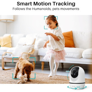 Keep your home safe with WUUK 4MP Indoor Camera — motion detection, night vision & 2-way audio!