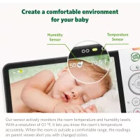 LeapFrog LF930HD : Moniteur Bébé HD 7 avec Vision Nocturne Couleur et Rotation 360°