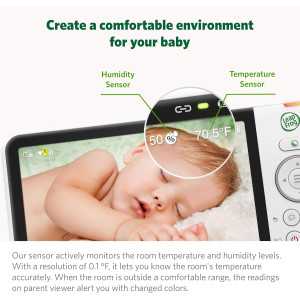 LeapFrog LF930HD : Moniteur Bébé HD 7 avec Vision Nocturne Couleur et Rotation 360°