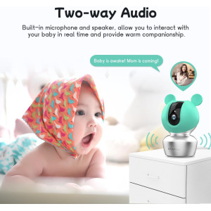 Vimtag 4K Baby Monitor — 360° view, night vision, 2-way audio & smart AI alerts for peace of mind!