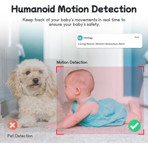 Vimtag 4K Baby Monitor — 360° view, night vision, 2-way audio & smart AI alerts for peace of mind!