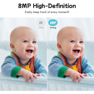 Vimtag 4K Baby Monitor — 360° view, night vision, 2-way audio & smart AI alerts for peace of mind!