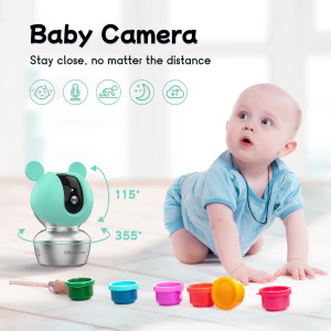 Vimtag 4K Baby Monitor — 360° view, night vision, 2-way audio & smart AI alerts for peace of mind!