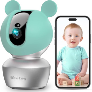 Vimtag 4K Baby Monitor — 360° view, night vision, 2-way audio & smart AI alerts for peace of mind!