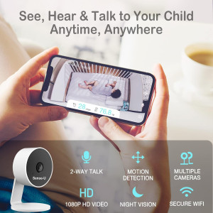 Sense-U Smart Baby Monitor — HD video, movement tracking & real-time alerts for your peace of mind!