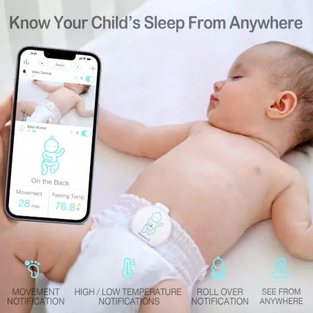 Sense-U Moniteur Bébé Vidéo HD : Suivi Mouvement, Température & Alertes en Temps Réel