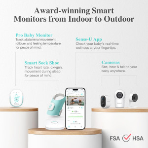 Sense-U Smart Baby Monitor — HD video, movement tracking & real-time alerts for your peace of mind!