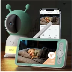 BOIFUN Moniteur Bébé WiFi 2K : Vision Nocturne, Suivi Auto, Alertes & Berceuses – La Sécurité Ultime pour Bébé !