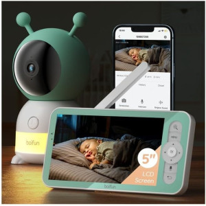 BOIFUN 2K WiFi Baby Monitor with Night Light Long-Lasting Battery