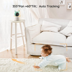 BOIFUN 2K WiFi Baby Monitor with Night Light Long-Lasting Battery