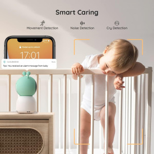 BOIFUN 2K WiFi Baby Monitor with Night Light Long-Lasting Battery
