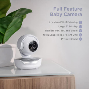 Hubble Connect 5 Inch Baby Monitor with Camera and App
