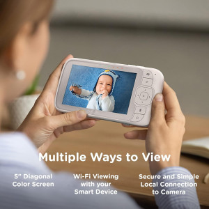 Hubble Connect 5 Inch Baby Monitor with Camera and App