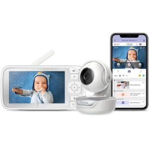 Hubble Connect 5 Inch Baby Monitor with Camera and App