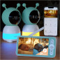 BOIFUN 2K Baby Monitor: Dual Camera, Split Screen, Night Light - See & Soothe From Anywhere!
