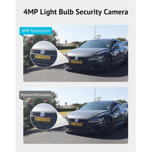 LaView 4MP WiFi Bulb Camera with Night Vision and Motion Detection