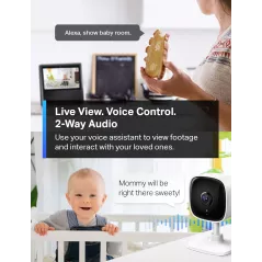 Caméra pour bébé et animaux Tapo C100 1080P avec audio bidirectionnel