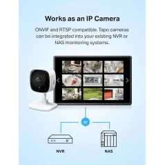 Caméra pour bébé et animaux Tapo C100 1080P avec audio bidirectionnel