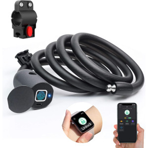 Anweller Fingerprint Cable Lock - 4.9FT Secure Anti-Theft Bike Lock