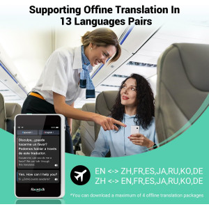 Timekettle Fluentalk T1: No WiFi Mini Translator, 40 Languages