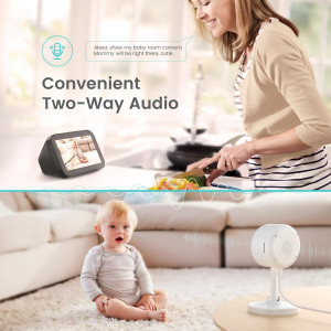 Litokam 2K Indoor Security Camera: Night Vision, 2-Way Audio & Alexa