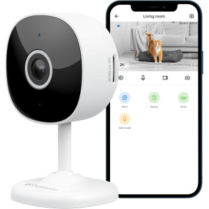 Galayou 2K WiFi Indoor Security Camera - 24/7 Monitoring