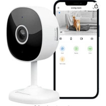 Caméra WiFi 2K Galayou pour sécurité intérieure, compatible Alexa