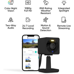 Wyze Outdoor Security Camera: Color Night Vision, 2-Way Audio, Wi-Fi