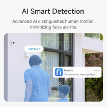 Caméra Noorio B200 : Sécurité Extérieure 1080p, AI Détection