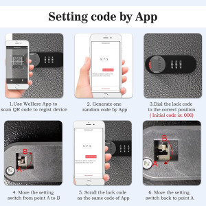 Secure WeHere Key Lock Box - Wall Mount Cabinet with 16 Key Tags