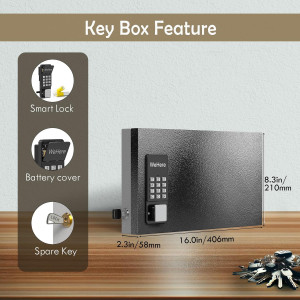 Secure WeHere 24 Key Lock Box - Smart Key Management for Home & Office