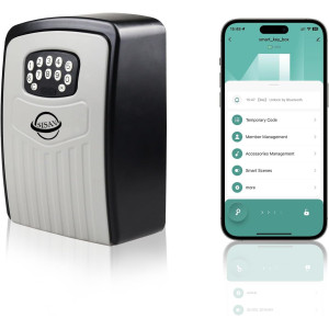Smart Lock Box: Secure 5 Key Storage with Bluetooth & Code Access