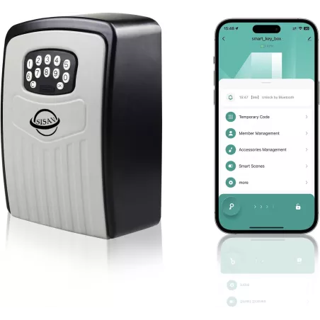 Coffre de Sécurité à Clé Bluetooth - Accès Instantané, Noir