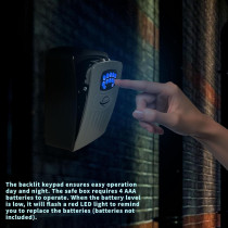 Coffre de Sécurité à Clé Bluetooth - Accès Instantané, Noir