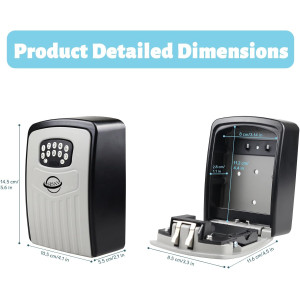 Smart Lock Box: Secure 5 Key Storage with Bluetooth & Code Access