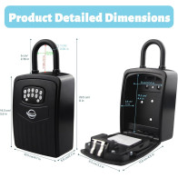 Coffre-fort à clés Bluetooth : accès à distance, 5 clés