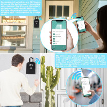 Coffre-fort à clés Bluetooth : accès à distance, 5 clés