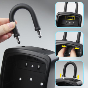 Smart Bluetooth Key Lock Box – App Access, 6-Digit Code, Wall-Mounted