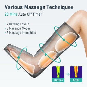 QUINEAR Leg Massager: Heat & Compression for Pain Relief & Relaxation