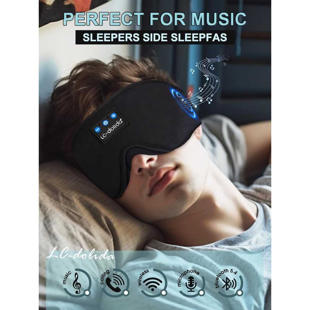 Casque de sommeil Bluetooth LC-dolida avec masque 3D ultra-fin Casque de sommeil Bluetooth LC-dolida avec masque 3D ultra-fin