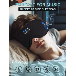LC-dolida Sleep Headphones: 3D Bluetooth Eye Mask for Side Sleepers