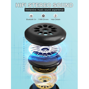 Casque de sommeil Bluetooth LC-dolida avec masque 3D ultra-fin