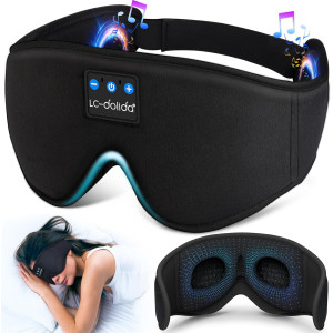 LC-dolida Sleep Headphones: 3D Bluetooth Eye Mask for Side Sleepers