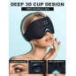 Masque de Sommeil Bluetooth LC-dolida : Confort 3D Ultra-Fin, Musique Apaisante pour un Sommeil Rêvé !
