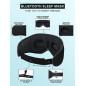 LC-dolida Sleep Headphones Mask: Bluetooth 5.4, 3D Comfort for Side Sleepers - Block Light & Relax!