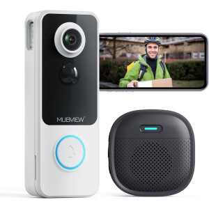 Smart MUBVIEW Wireless Video Doorbell: 1080p, 2-Way Talk, Night Vision